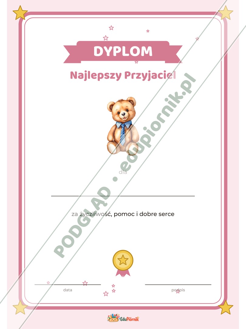 Dyplomy i odznaki dla dzieci