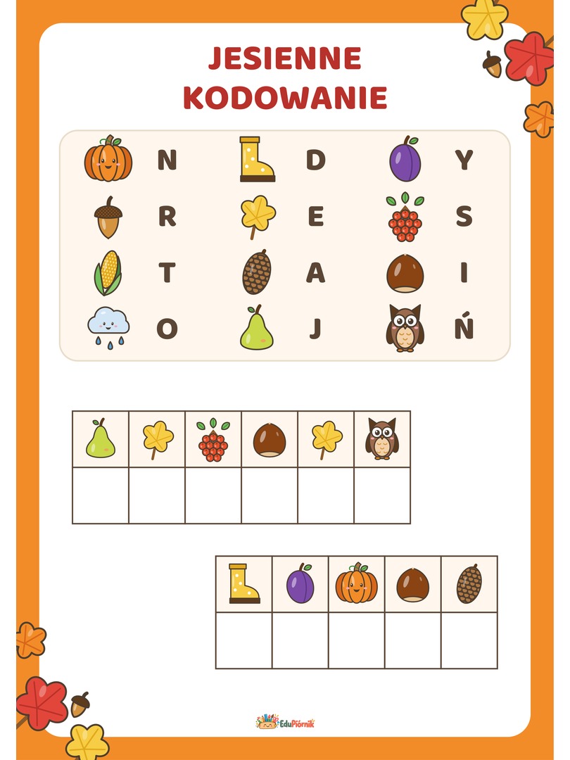 Jesienne kodowanie - 30 plansz