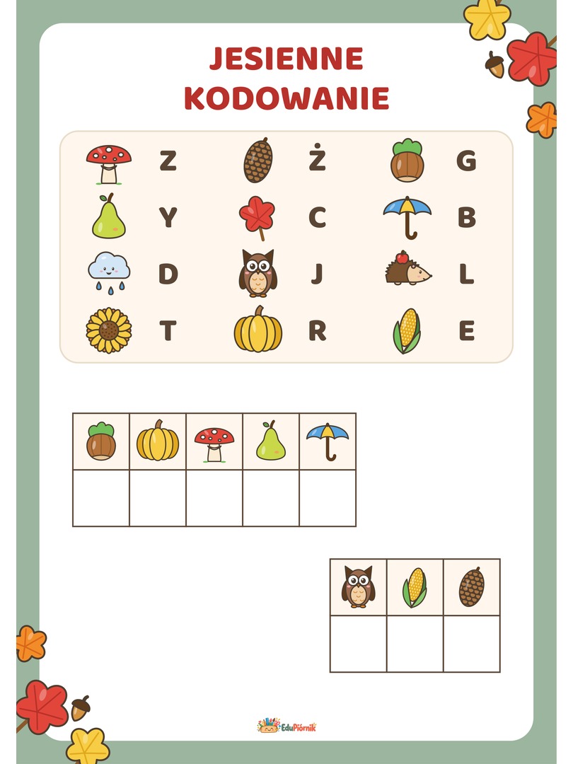 Jesienne kodowanie - 30 plansz