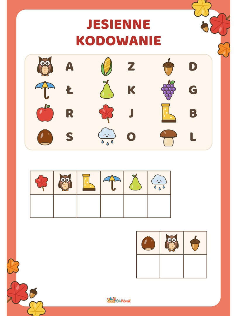 Jesienne kodowanie - 30 plansz