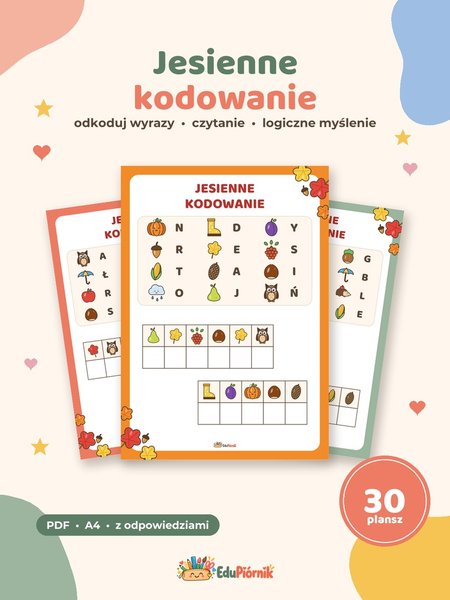 Jesienne kodowanie - 30 plansz