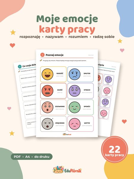 Moje emocje - karty pracy