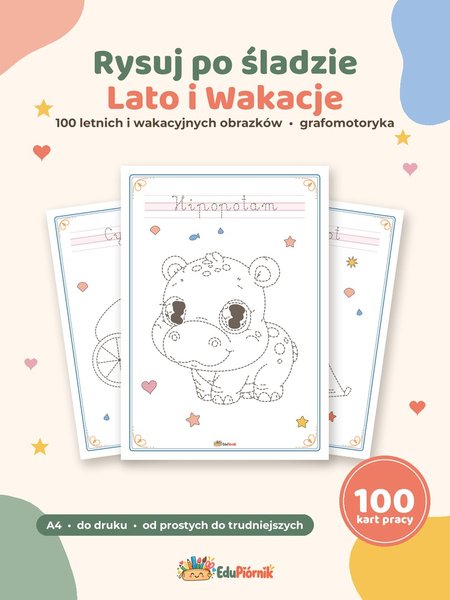 Rysuj po śladzie - Lato i Wakacje