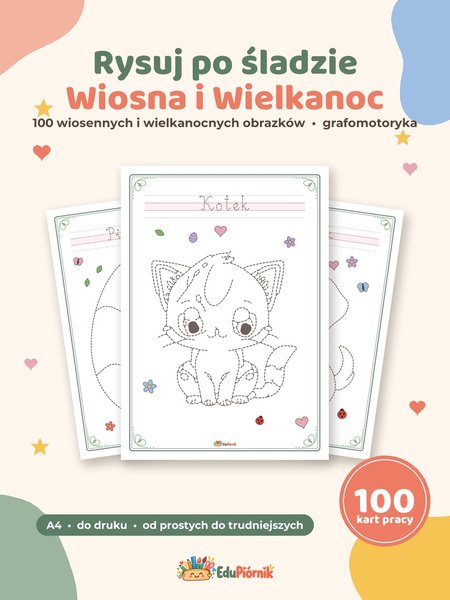 Rysuj po śladzie - Wiosna i Wielkanoc