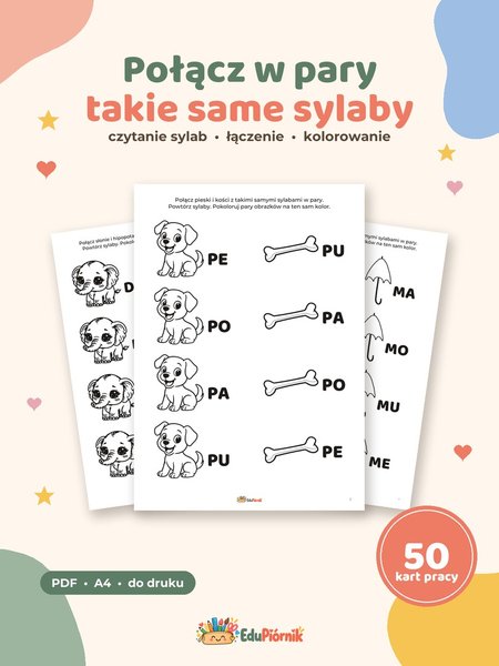 Połącz w pary takie same sylaby