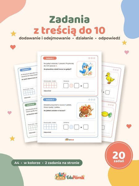 Zadania z treścią do 10