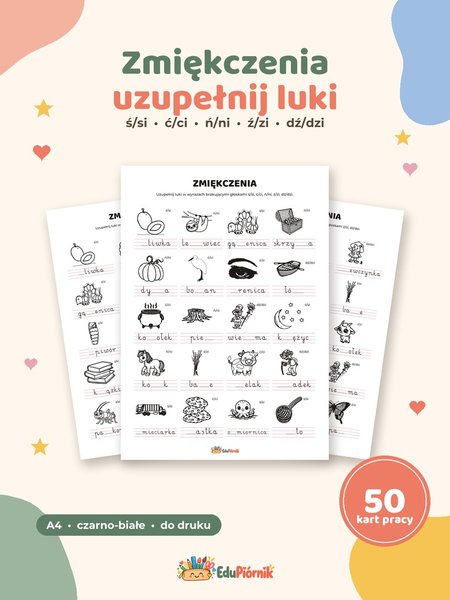 Zmiękczenia - uzupełnij luki