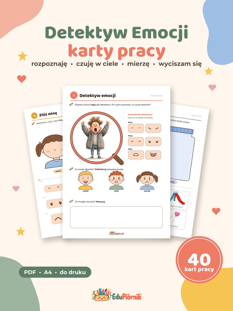 Detektyw Emocji - karty pracy