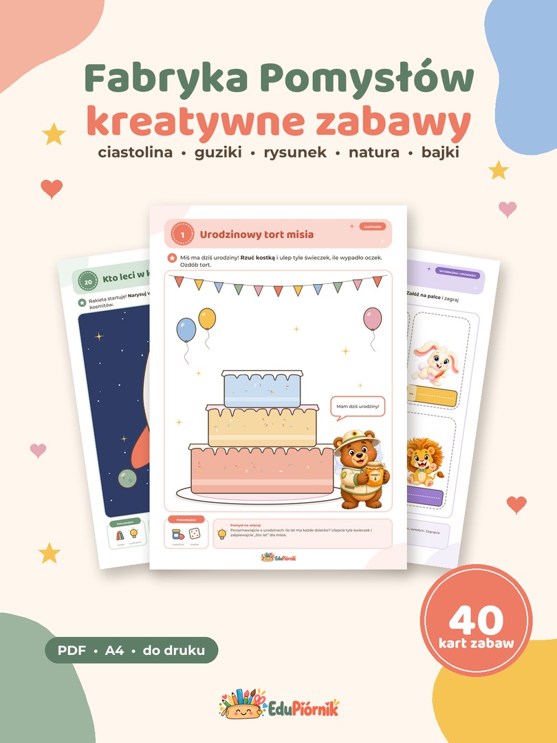 Fabryka pomysłów - 40 kart kreatywnych zabaw