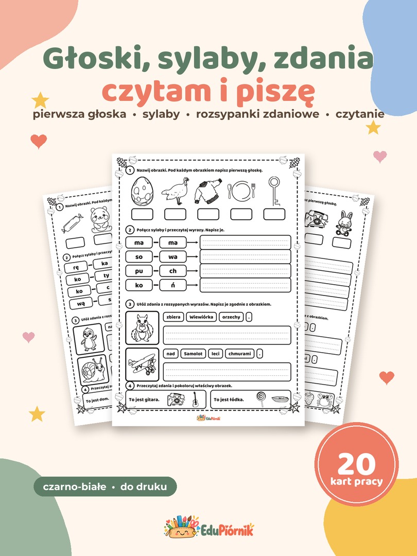 Głoski, sylaby, zdania - czytam i piszę