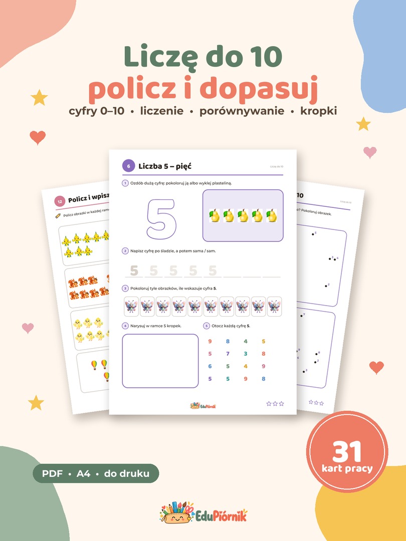Liczę do 10 - policz i dopasuj
