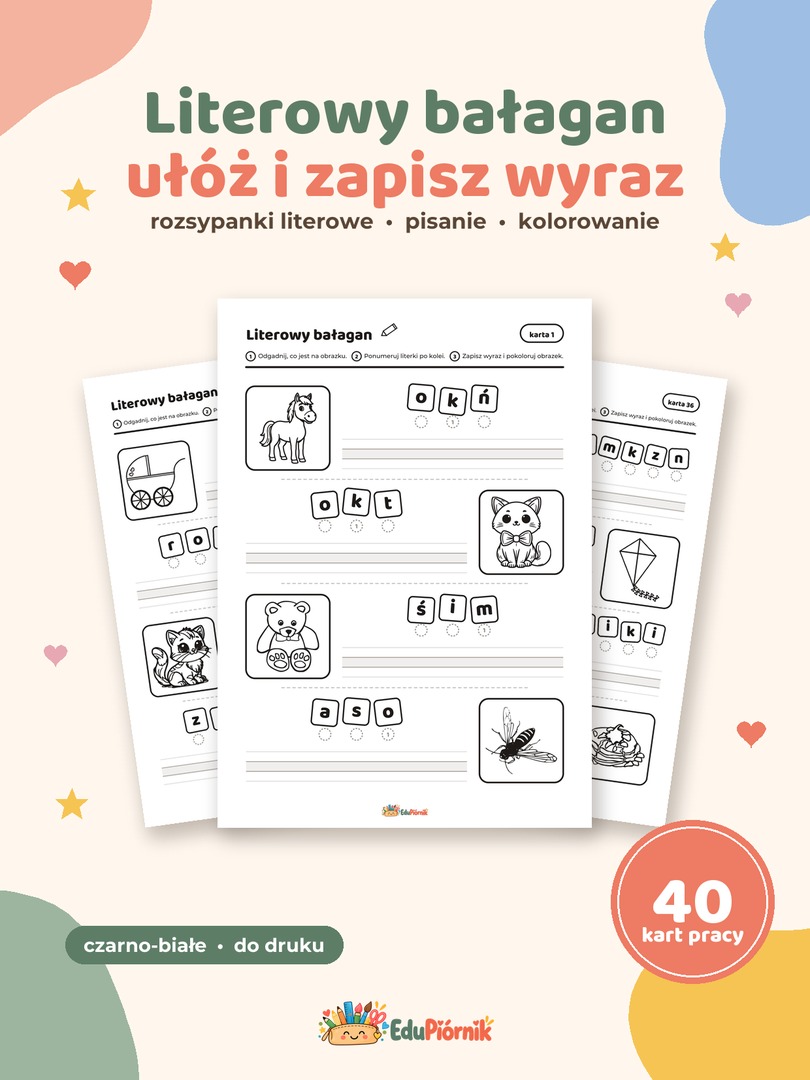 Literowy bałagan - ułóż i zapisz wyraz