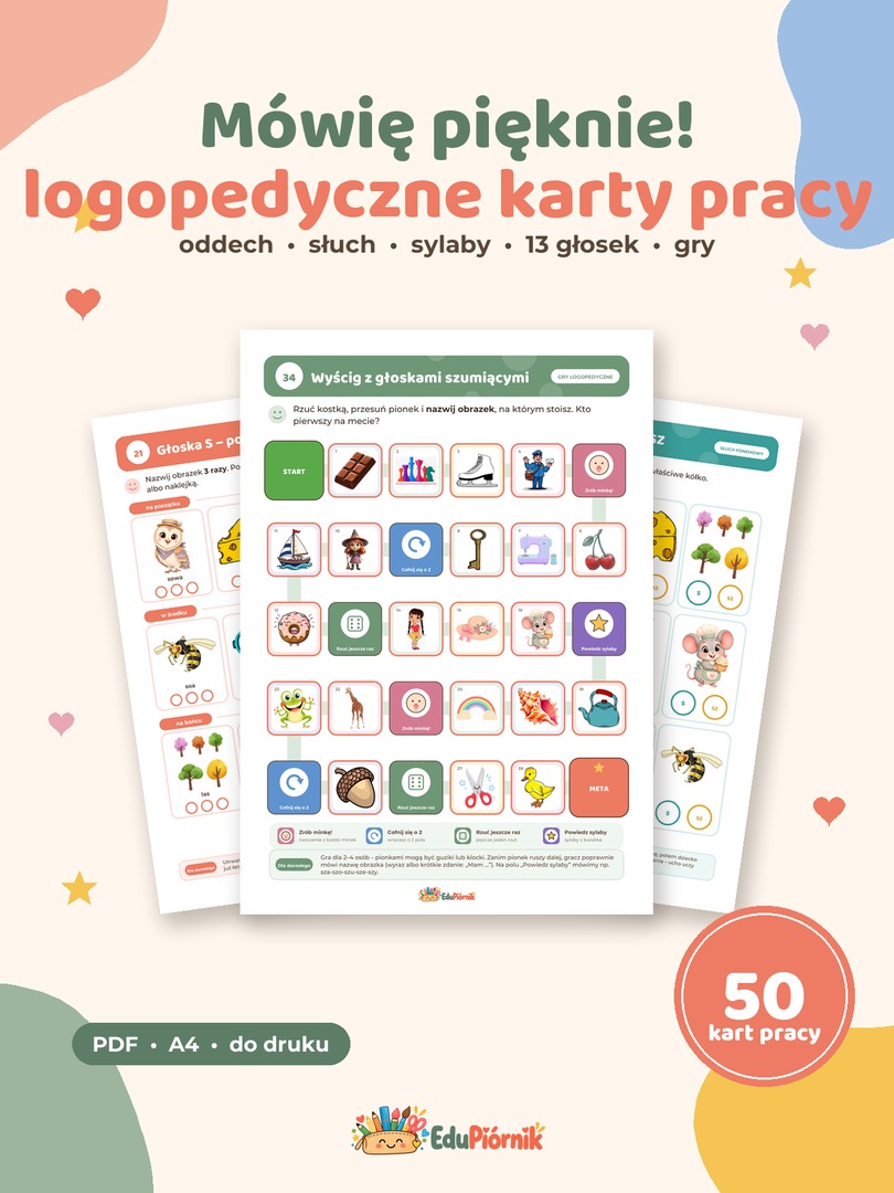 Mówię pięknie - logopedyczne karty pracy