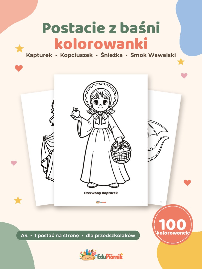 Postacie z baśni - kolorowanki