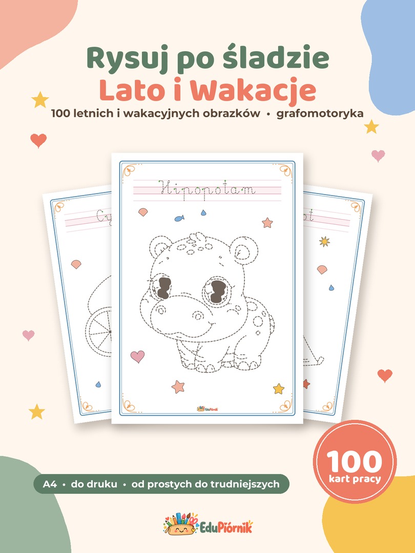 Rysuj po śladzie - Lato i Wakacje