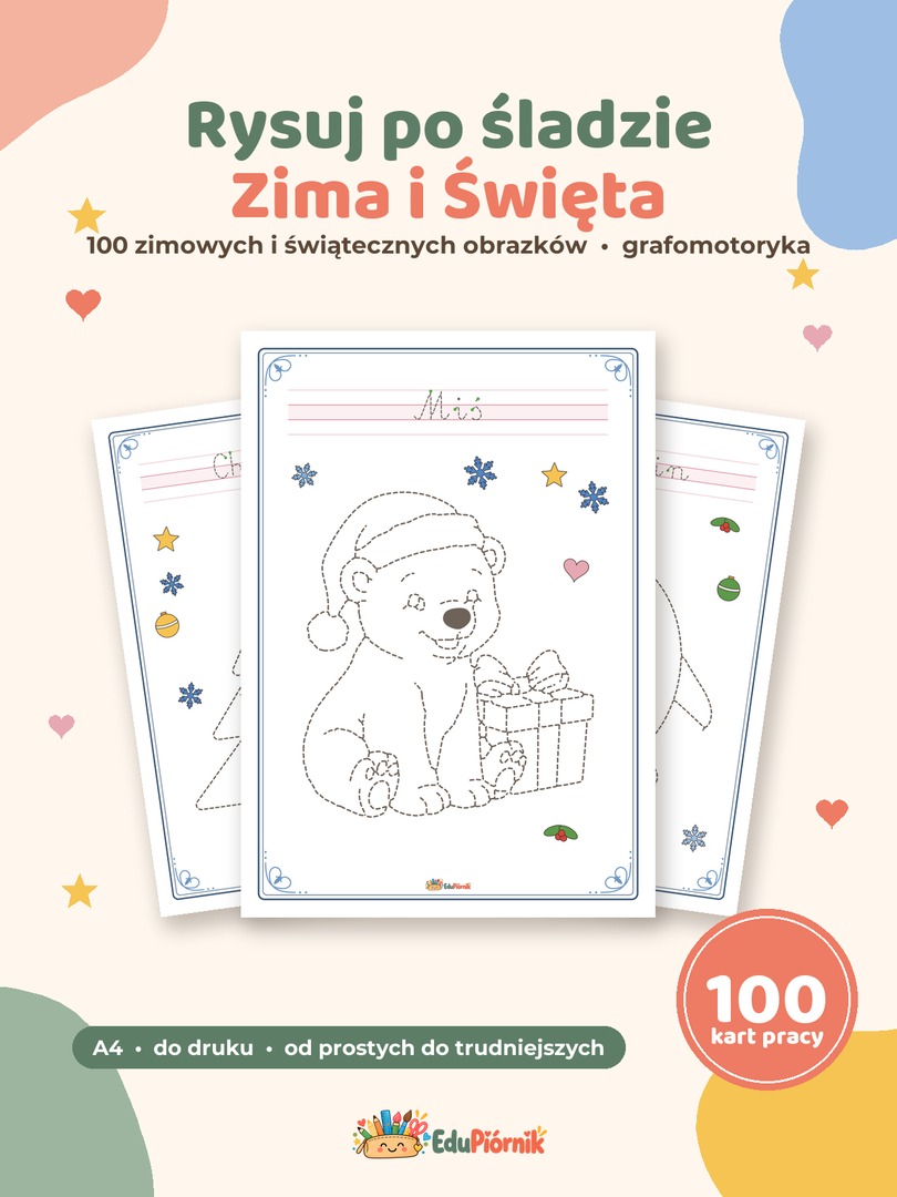 Rysuj po śladzie - Zima i Święta