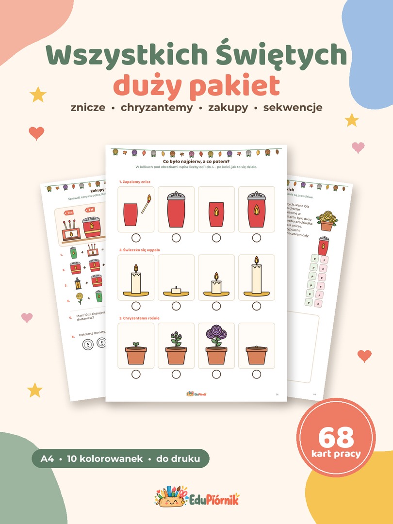 Wszystkich Świętych - karty pracy
