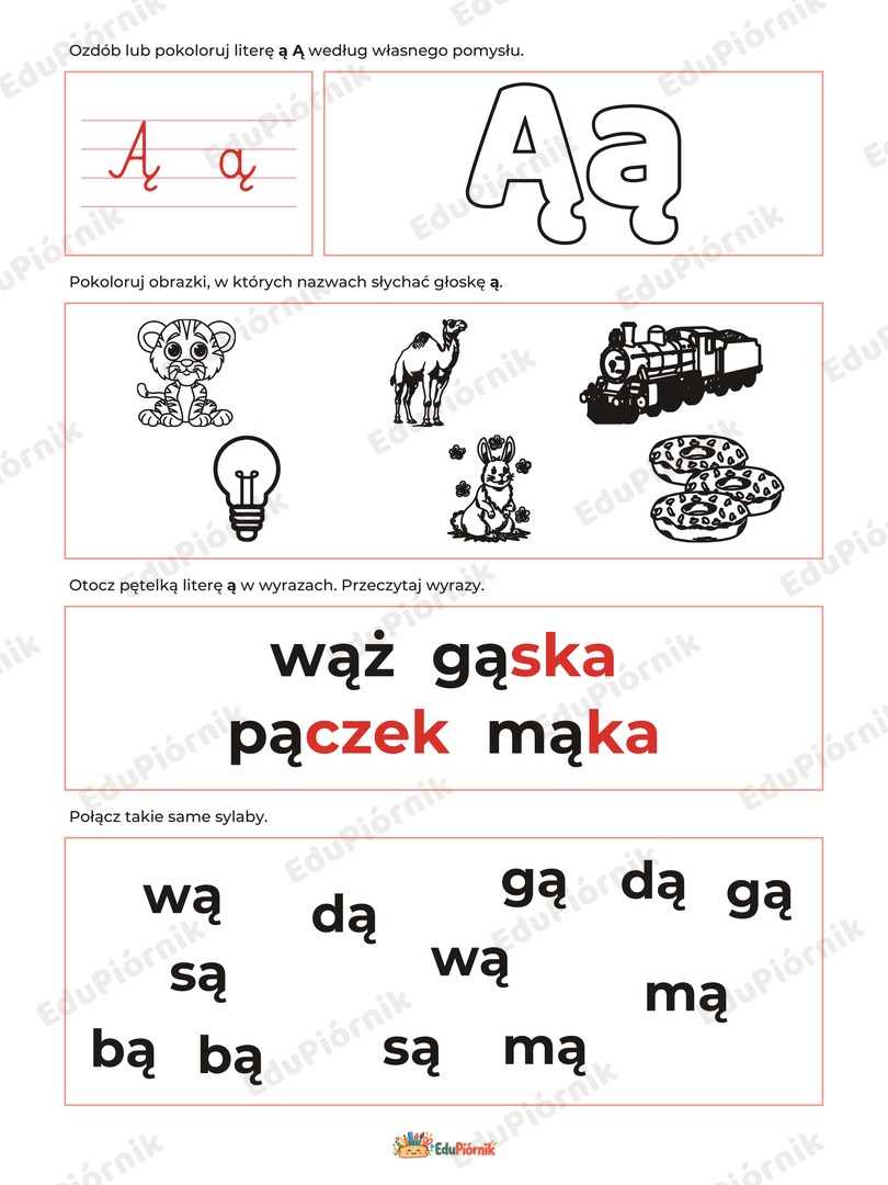 Poznaję litery - karty pracy